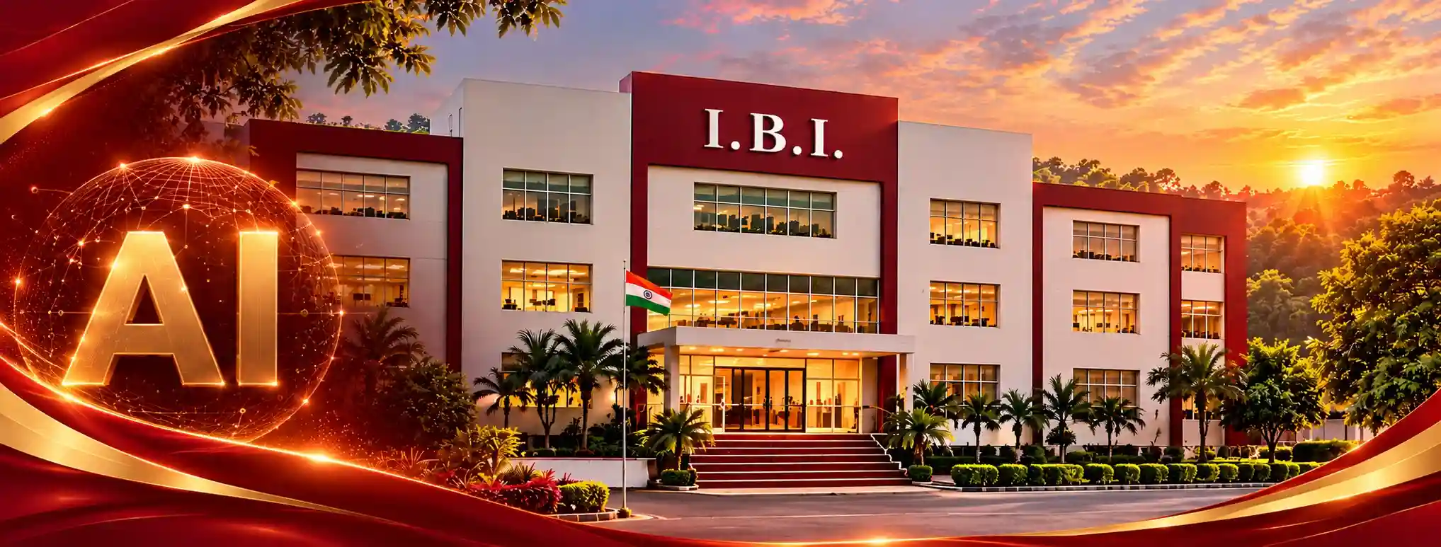 Modern university campus building